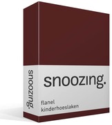 Snoozing flanel kinderhoeslaken - Ledikant (60x120 cm) - 100% geruwde