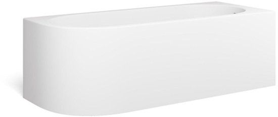 Looox Bath collection hoekbad - 170x70x55cm - rechts - mat wit