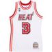 NBA HWC 2007 No. 3 Dwyane Wade Miahea Débardeur de basketball pour homme Blanc/Couleurs originales de l'équipe