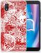 B2Ctelecom Coque arrière en silicone Alcatel 1B (2020) Angel Skull Rouge