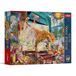Trefl Premium Plus-kwaliteit - Tea Time-puzzel: Luipaarden in het schilderatelier - 1000 stukjes, Nostalgische schilderijen-serie, voor volwassenen en kinderen vanaf 14 jaar