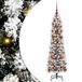 vidaXL Kunstkerstboom Wit 120 cm PVC en Metaal en Plastic