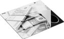 Chefcare Inductie Beschermer Euro Geld Briefjes - Zwart Wit - 57,6x51,6 cm