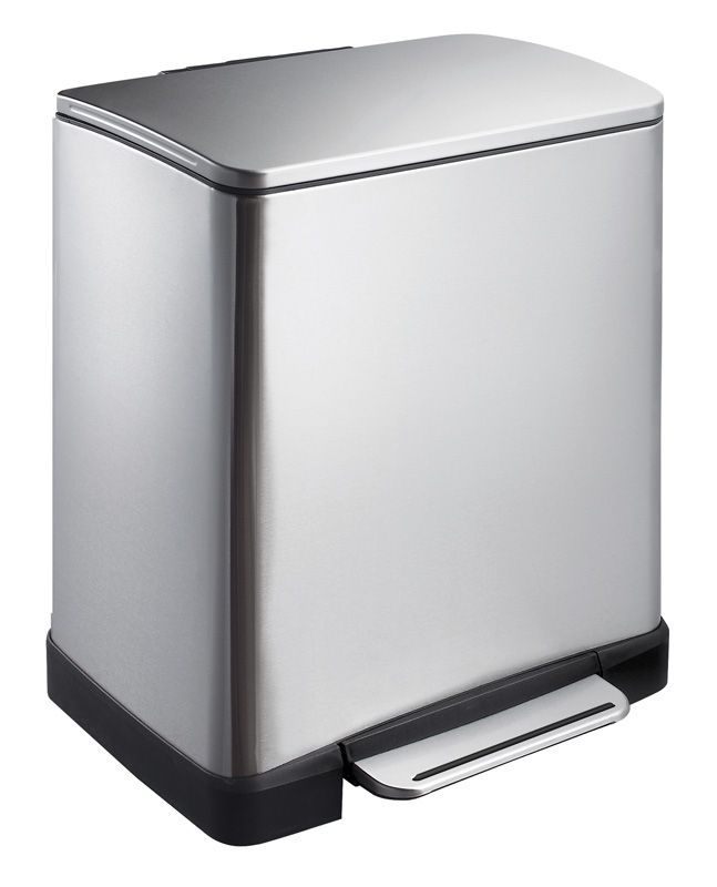 Vepa Bins EKO E-Cube Pedal Bin - 20L - Stainless Steel - Rectangular