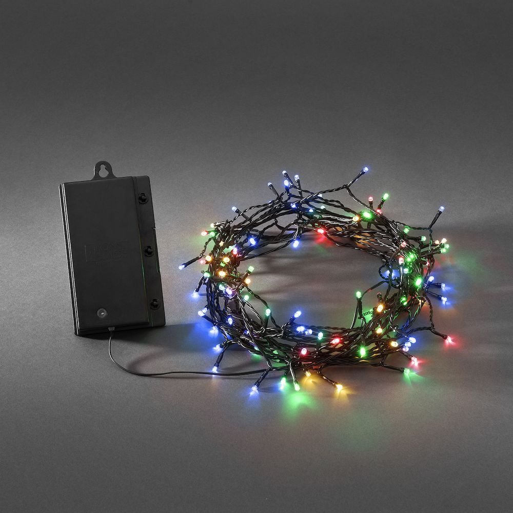 Konstsmide LED Lichtsnoer - 240 LED - Multicolor - Zwart - 24m - Timer - Outdoor