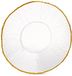 Vilde - Glazen Dessertbord - 21cm - Transparant met Gouden Rand