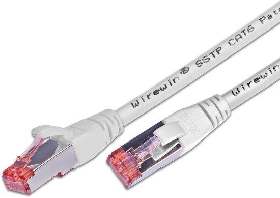 Wirewin S/FTP CAT6 0.25m netwerkkabel Wit