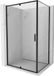Mexen Exo cabine de douche pivotante 155 x 90 cm, transparent, noir
