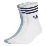 ADIDAS ORIGINALS Sokken '3-Stripes Crew 3 Pairs' marine / hemelsblauw / wit / wolwit