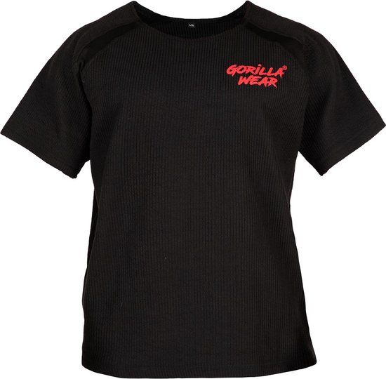 Gorilla Wear Augustine Old School Workout Top - Zwart/Rood - 4XL/5XL
