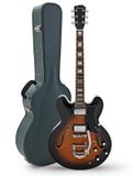 Hartwood Revival Legend TR semi-akoestische gitaar & harde koffer, Sunburst
