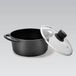 Maestro Casserole avec couvercle - Ø 24 cm - 4.3L - Aluminium moulé sous pression - Noir
