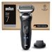 Braun Serie 7 elektrisch scheerapparaat, tot 60 min, precisietrimmer-opzetstuk, draadloos, nat en droog scheermes voor mannen, 100% waterdicht, 72-N1200SI, zwart