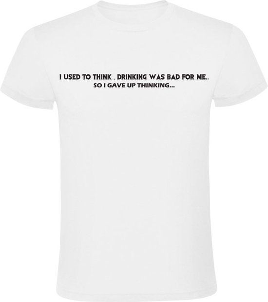 Sol's Drinking T-shirt Heren - Wit - Maat M
