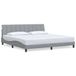 vidaXL Bedframe zonder matras, stof, lichtgrijs, 200 x 200 cm