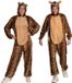 Partychimp Tijger Onesie Kostuum Volwassenen Unisex M/L Bruin