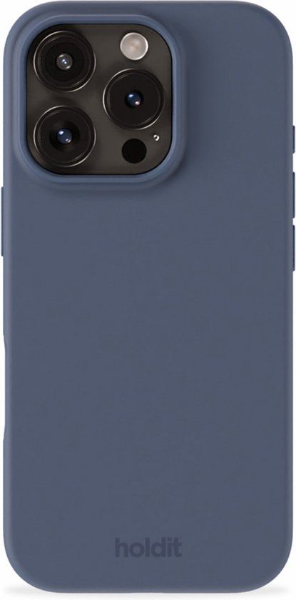 Holdit Silicone Case geschikt voor Apple iPhone 16 Pro - Pacific Blue