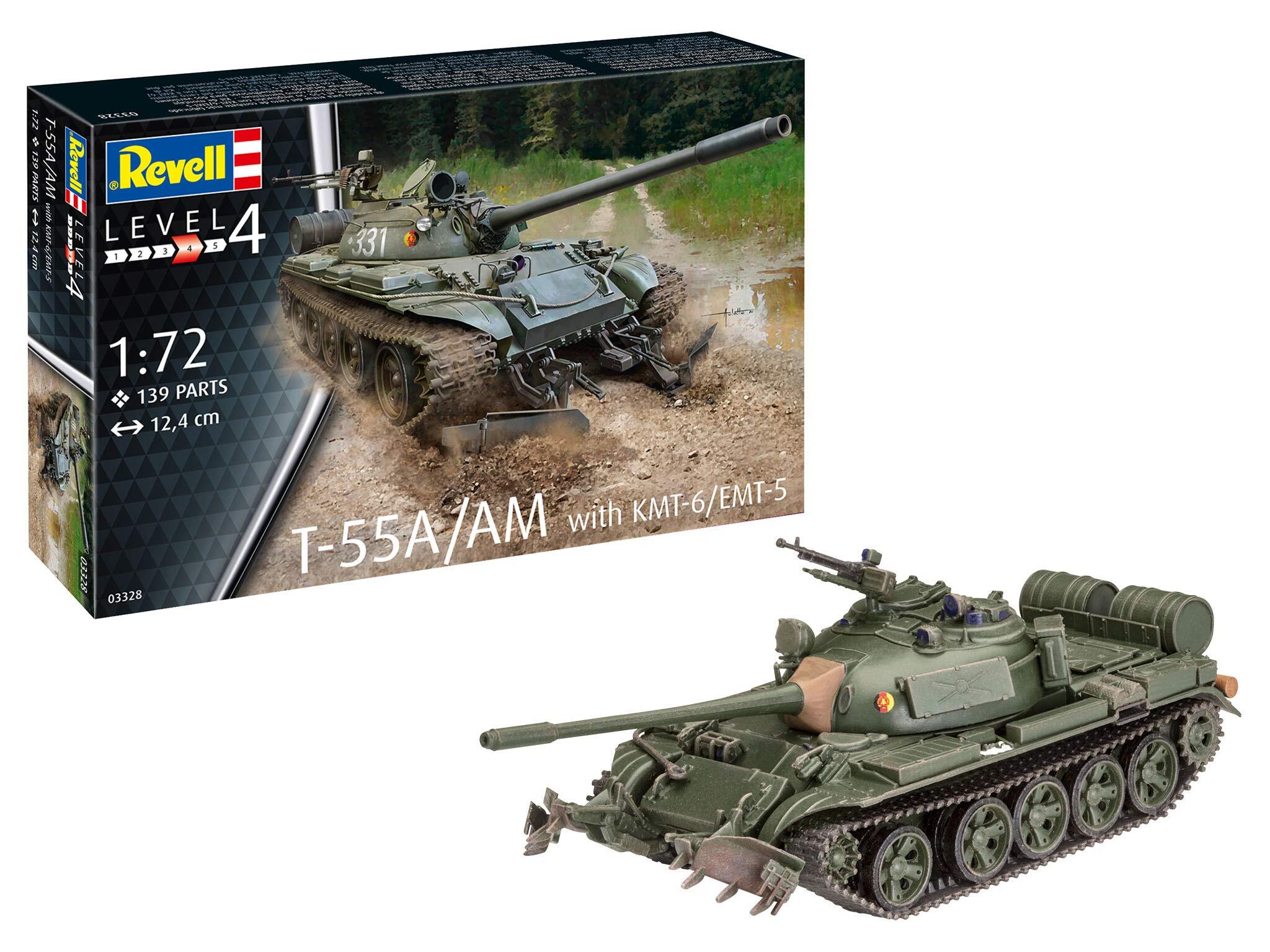 Reve Soviet T-55A/AM with KMT-6/EMT-5 - Revell 03328