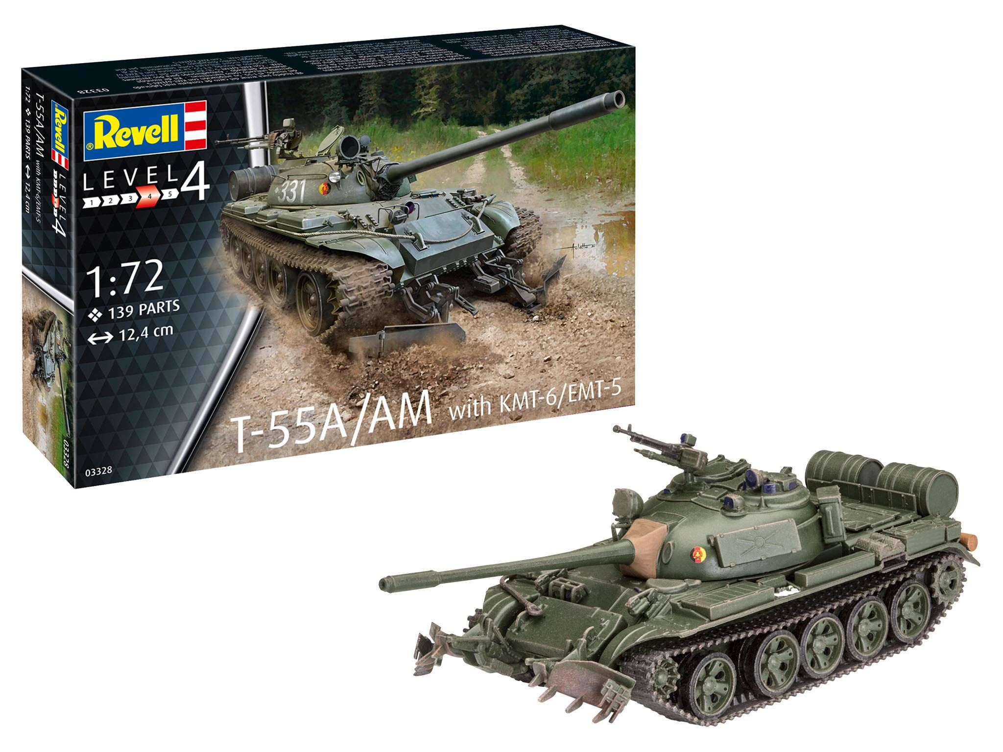 Revell Soviet T-55A/AM with KMT-6/EMT-5 - Revell 03328