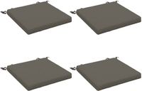 vidaXL 4-delige Zitkussens SOEST 100% Polyester Grijs