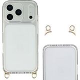 Selencia Backcover met afneembare haakjes voor de Apple iPhone 18 Pro Max / 17 Pro Max - Transparant