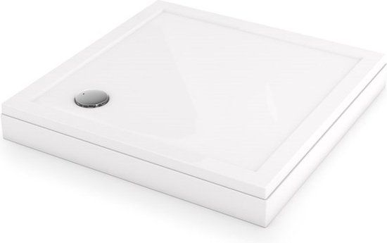 Maxaro Hoge Douchebak 100x100cm Vierkant Acryl Hoogglans Wit