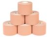SPORTHERAPY Kinesiologie-tape voor sport en professionele tape, gecertificeerd medisch apparaat, gekleurde fysiotherapie-tape, 5 cm x 5 m (kleur: beige, hoeveelheid: 6)