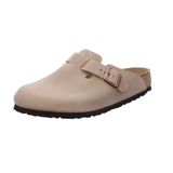 BIRKENSTOCK Boston SL (Super Race) gesloten leren schoenen met normale kurk-zool en suède en antislip EVA-rubberen zool, Bruin Tabak Bruin, 36 EU