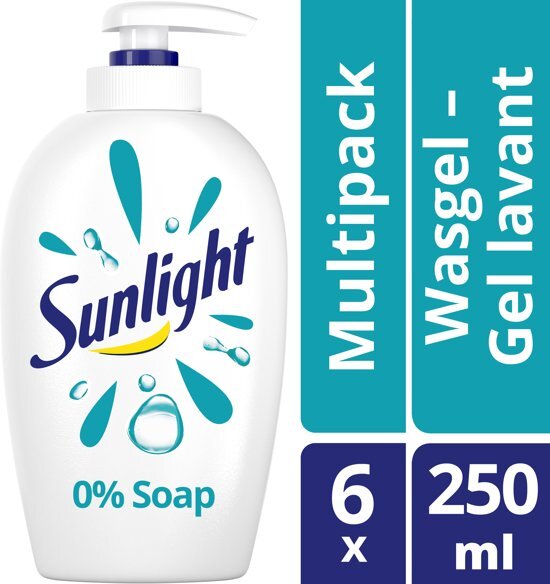 Sunlight Sunlight 0% Zeepvrij - 6 x 250 ml - Handzeep - Voordeelverpakking