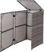 Mendler Housse pour poubelle, modèle HWC-E25, bac à ordures, housse pour poubelle, polyrotin, 120 litres, gris