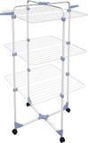 Gimi Étalage à linge pliable avec roulettes 153580 Modular 3 Argent Acier (30 m)