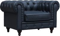 Habitat et Jardin Fauteuil Chesterfield "Aliza" - 111 x 82 x 70 cm - Noir
