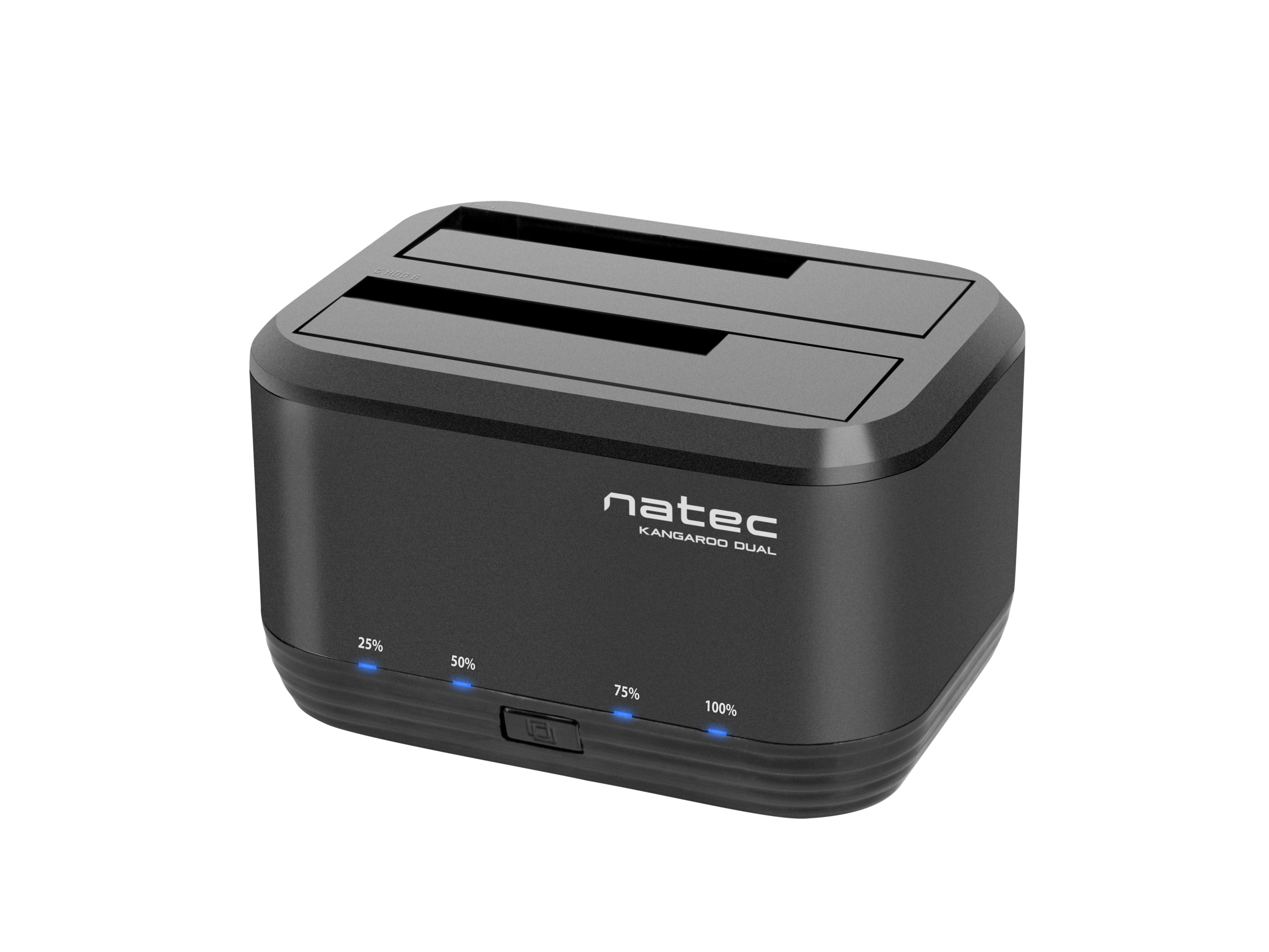 Natec Kangaroo Dual - Basisstation voor opslagstations - Zwart