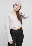 Urban Classics Cropped Rib Cardigan Paars 5XL