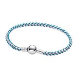 PANDORA Dames zilveren armband Venetiaanse ketting Turquoise 593816C01