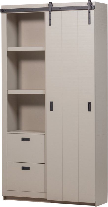 vtwonen Barn Schuifdeurkast - Grenen - Dust - 230x122x37
