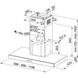 Franke Tale905Ixs - Muurmontage - Afzuigkap - 700 m³/uur - RVS - A++