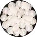Decoris Kerstballen set kunststof parelmoer wit 6-8-10 cm 50 stuks - mix maten - mat en glans - inclusief dennenappels