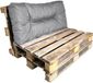 Bananair - Coussin de palette multifonctionnel - Coussin de jardin pour banc de palette - Convient comme coussin d'assise et de dossier - 120x60 cm - Gris