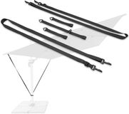 Merkloos Windbescherming voor parasols/terrasparasols/zonneschermen - Zwart