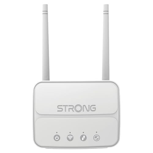 Strong 4G-router, Cat4 LTE-netwerk, WLAN N300 Mbps, 4G-box met 100 Mbps LAN-poort, ondersteunt tot 32 apparaten, afneembare antennes, plug & play, USB 3.0-poort (4GROUTER360M)