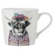 MIKASA TipperleyHill Mok, Highland Cow Print Mok voor Koffie en Thee, China Koffiekop, 380ml, Highland Cow Themed Collectie, Ideaal om cadeau te geven