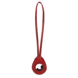 LONDO Echt lederen AirTag Case met nekband (rood)
