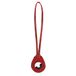 LONDO Echt lederen AirTag Case met nekband (rood)