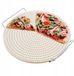 DUKA Pierre à pizza 34cm avec nervures pour fond extra croustillant