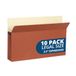Blue Summit 10 Redwell Folders Legal Size, Brown Accordion File Folders, 3,5 inch Red Rope Expandable Pockets, Expanding Organizer