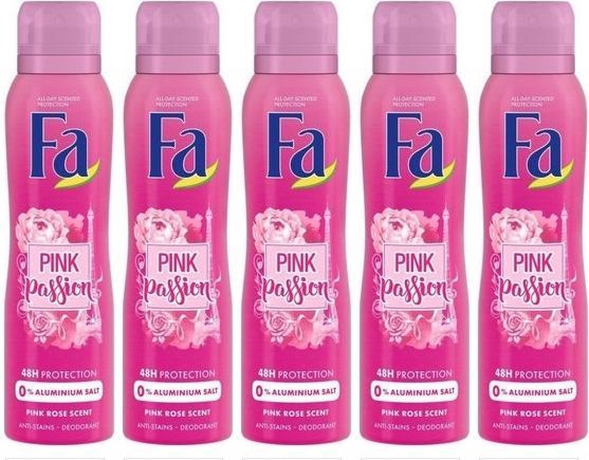 Fa Deospray - Pink Passion 150 ml - Multipak 5 stuks