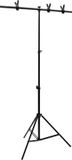 vidaXL - Achtergrondstandaard - T-vormig - 91x60x(70-200) cm - Zwart