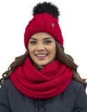 Vivisence Dames Winter Muts En Colsjaal Set - Rood