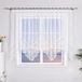Sans marque Voilage Jacquard - Blanc - 145x450 cm